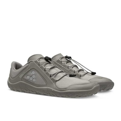 Vivobarefoot Men's Primus Trail II All Weather Firm Ground Vegan Shoes - Grey USA [EPK875631]